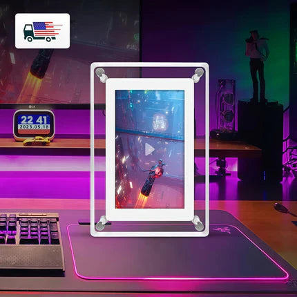 A 5” Acrylic Digital Photo Frame That Also Plays Videos—Small Screen, Big Impact
