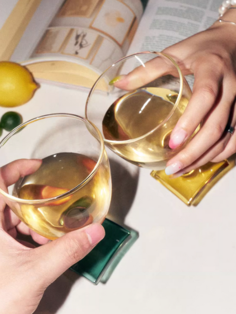 SOREMO Color-Block Glass Cup