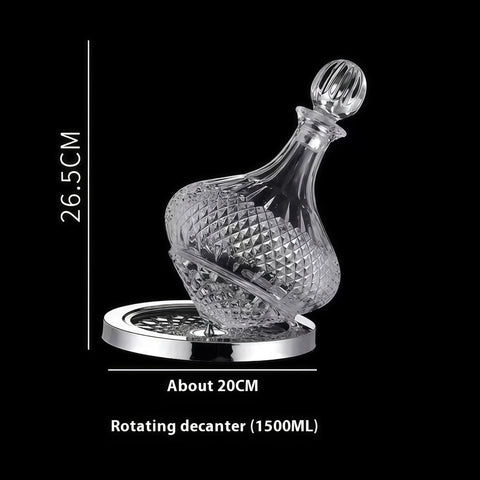 360° Spinning Wine Decanter Set (1.5L) with Tray