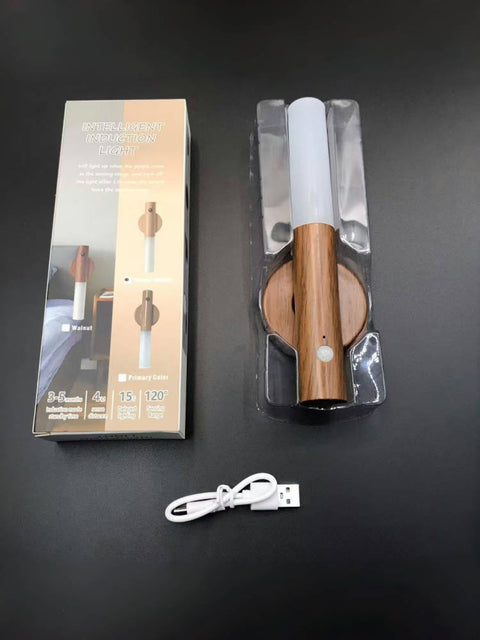 Wood-Grain Magnetic Motion Night Light