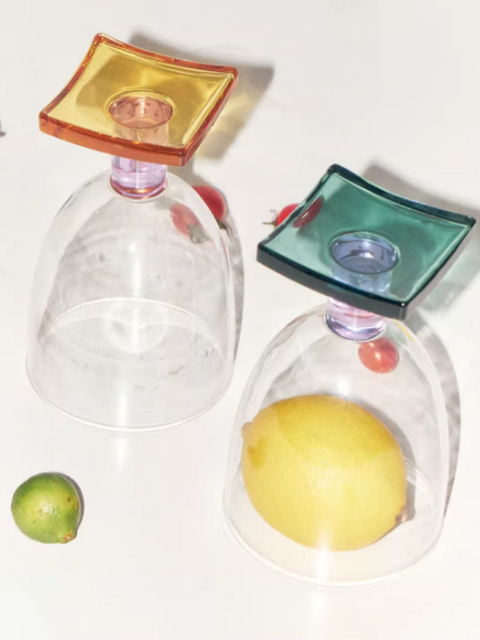 SOREMO Color-Block Glass Cup