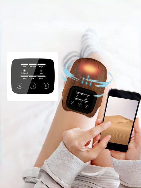 Wireless Heated Knee Massager with Red Light & Vibration