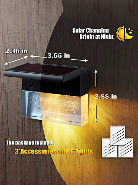 Crystal Amber Solar Step Light