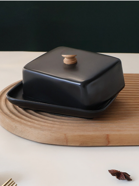 Nordic Ceramic Covered Butter Dish with Lid