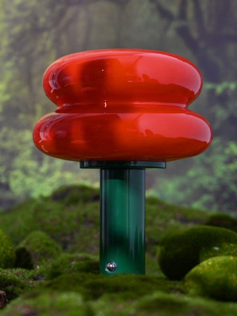 Cream-Style Glass “Egg Tart” Table Lamp