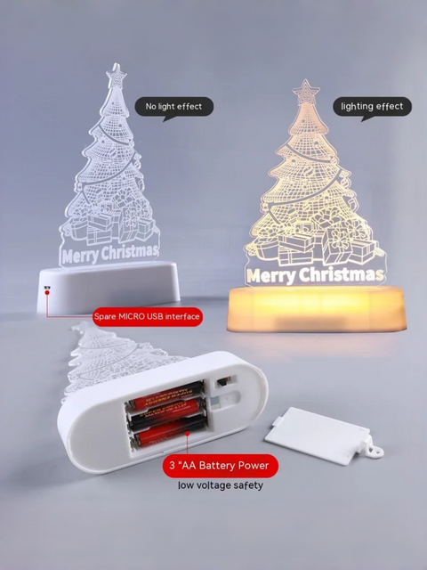 Acrylic Christmas Desk Lamp