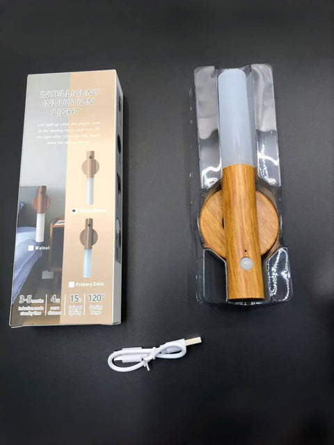 Wood-Grain Magnetic Motion Night Light