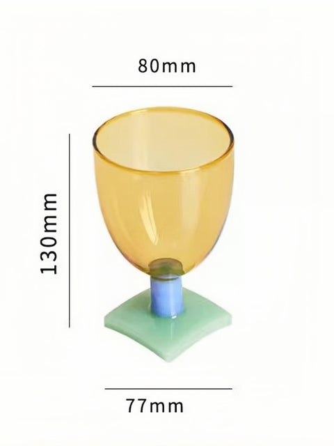 SOREMO Color-Block Glass Cup