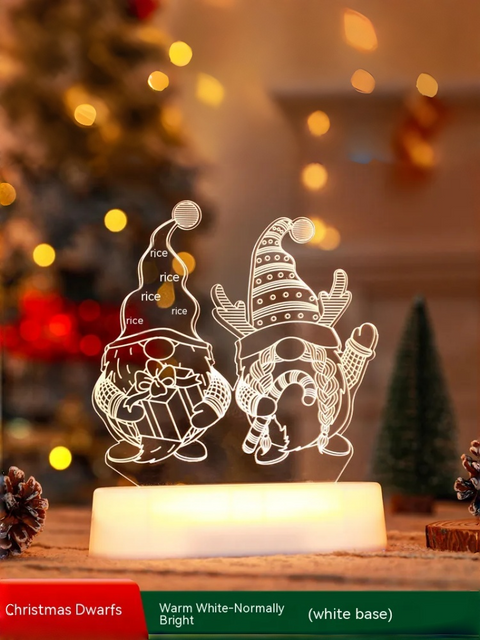 Acrylic Christmas Desk Lamp