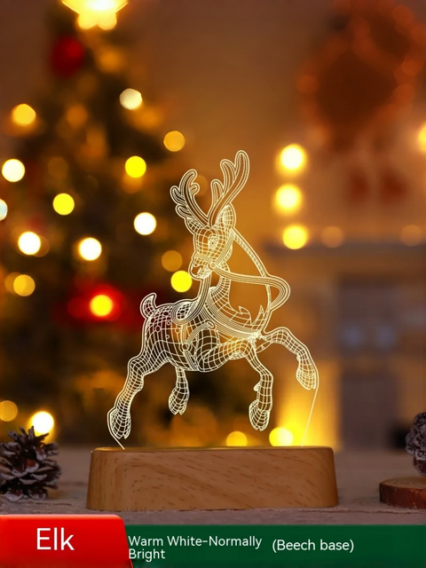 Acrylic Christmas Desk Lamp