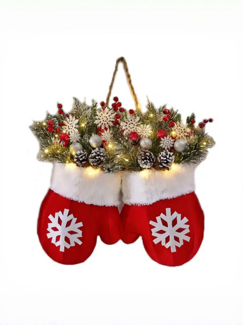 Christmas Gloves Wreath Ornament (LED/Non-LED)