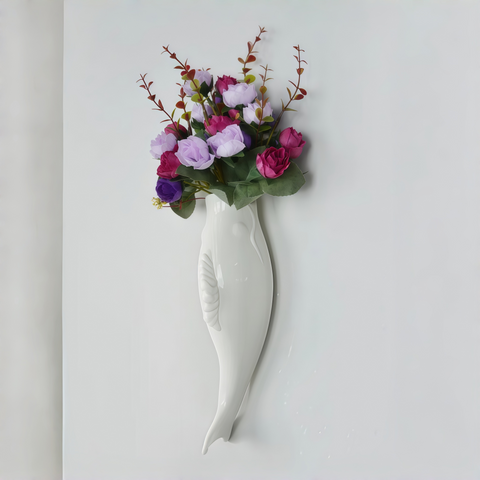 elegant goldfish wall vase with artistic charm