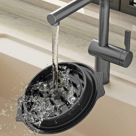 close-up of rotating teeth inside chicken shredder machine