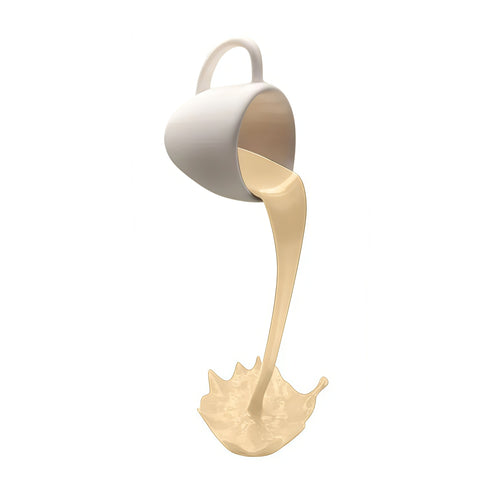 Floating Pouring Coffee Cup Sculpture