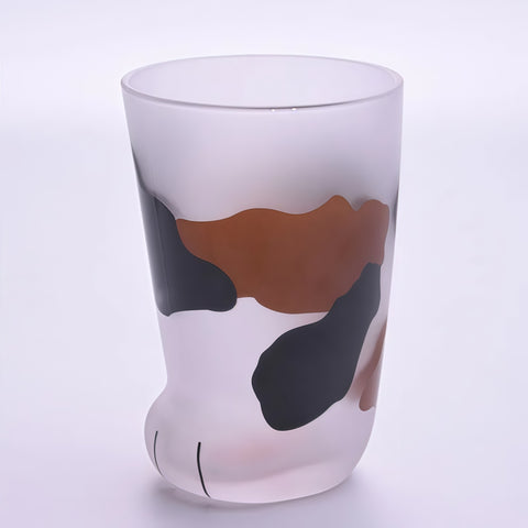 Frosted Cat Paw Glass Cup (300ml)