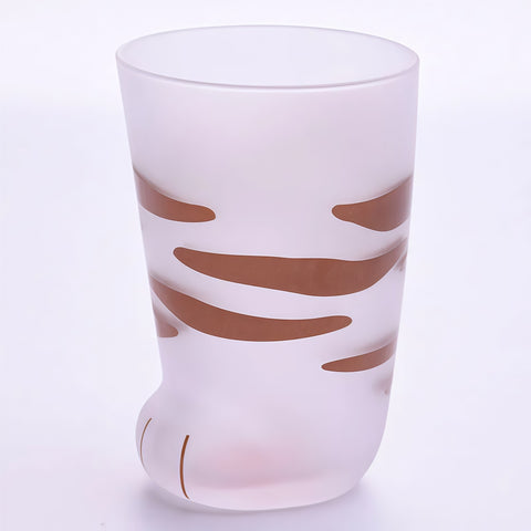 Frosted Cat Paw Glass Cup (300ml)