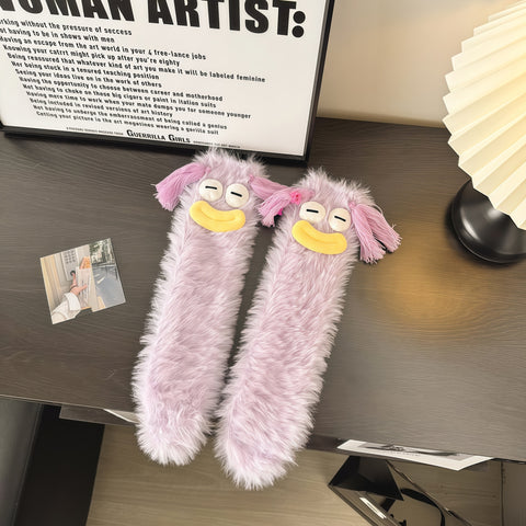 Funny Plush Winter Floor Socks