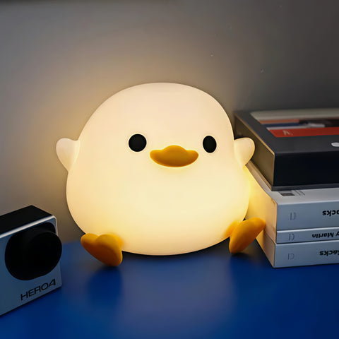 cute duck night light glowing softly from Gallery of Use