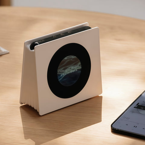 sleek multi-function bluetooth speaker on desk from Gallery of Use
