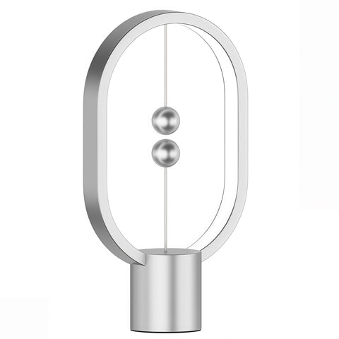 close-up of magnetic floating feature and sleek lamp body