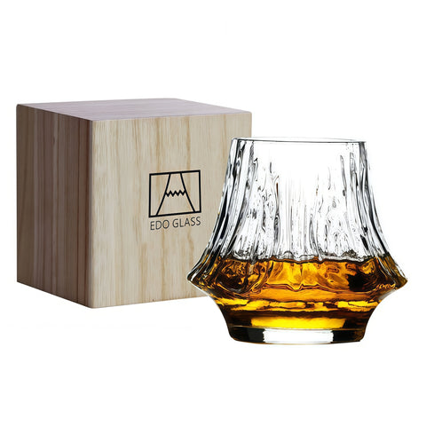 Mt. Fuji Whiskey Glass (220 ml) with Wooden Gift Box