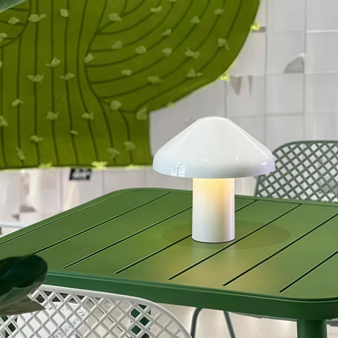 cute mushroom portable lamp glowing with warm cozy light from Gallery of Use