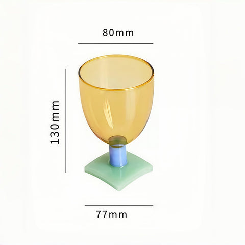 close-up of smooth glass surface and color-block pattern