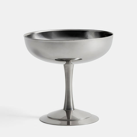 elegant stainless steel dessert cup set with clean modern look