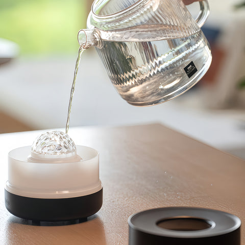 close-up of projector lights and diffuser nozzle from Gallery of Use