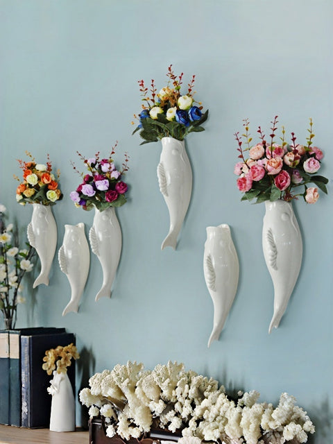 Ceramic Goldfish Wall Vase
