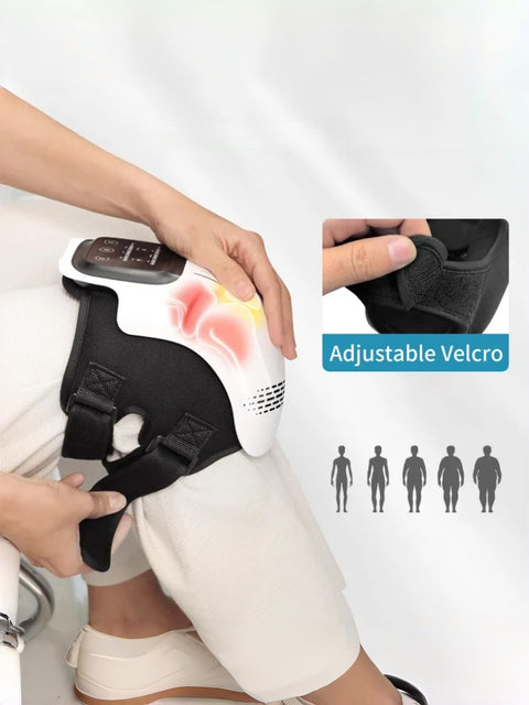 Wireless Heated Knee Massager with Red Light & Vibration