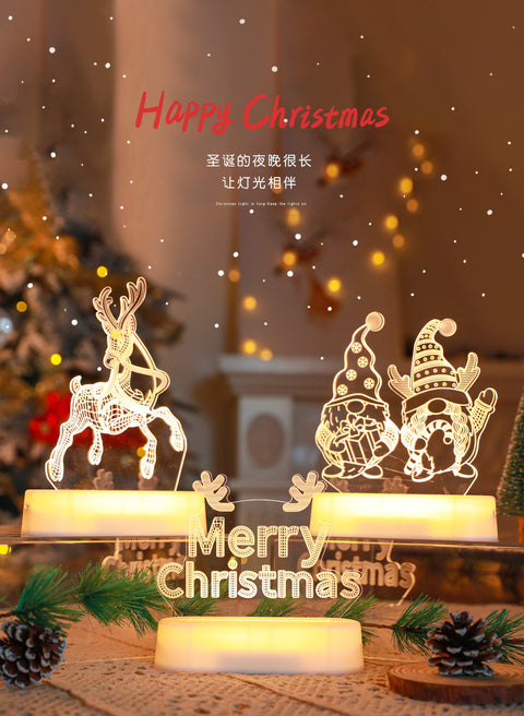 Acrylic Christmas Desk Lamp