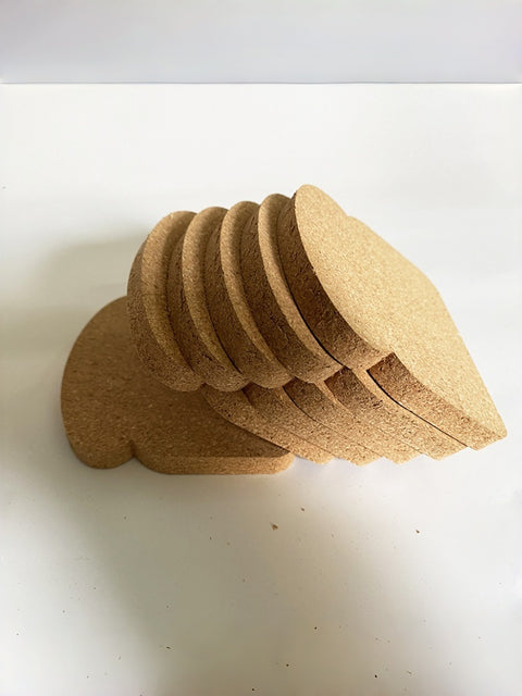 10-Piece Toast-Shaped Cork Coaster Set