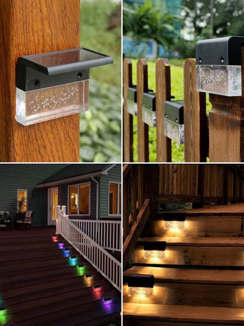 Crystal Amber Solar Step Light