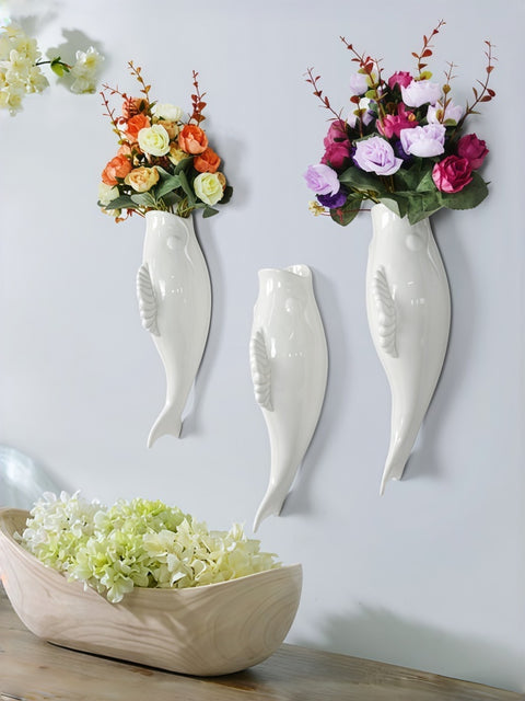 Ceramic Goldfish Wall Vase