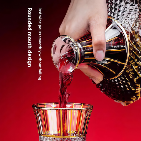 360° Spinning Wine Decanter Set (1.5L) with Tray