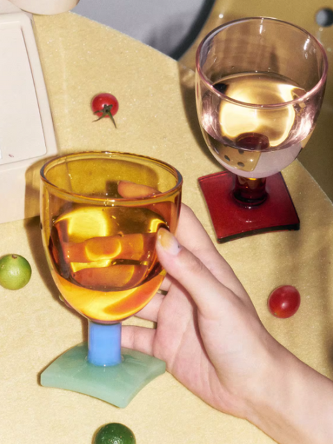 SOREMO Color-Block Glass Cup