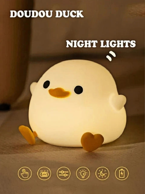 Kawaii Duck Silicone Night Light