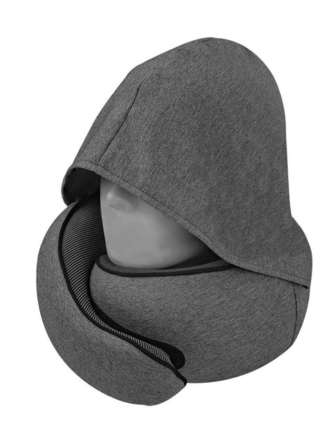 Hooded Memory Foam Travel Neck Pillow
