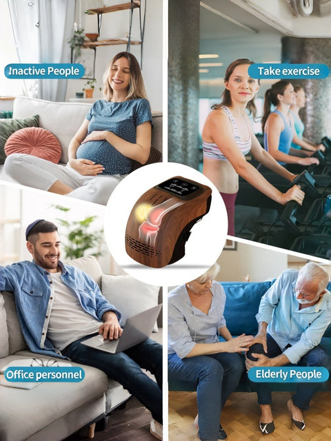 Wireless Heated Knee Massager with Red Light & Vibration