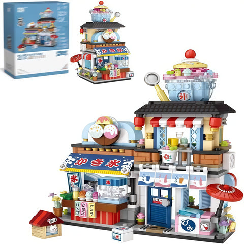 4-in-1 Japanese Street View Mini Building Blocks Set (2969pcs)