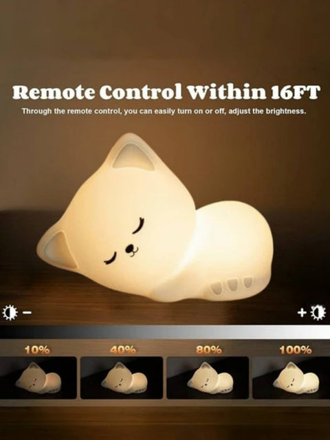 Sleepy Cat Silicone Night Light