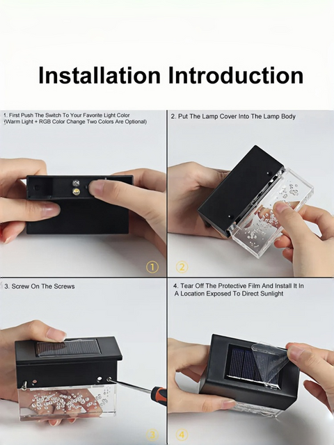 Crystal Amber Solar Step Light