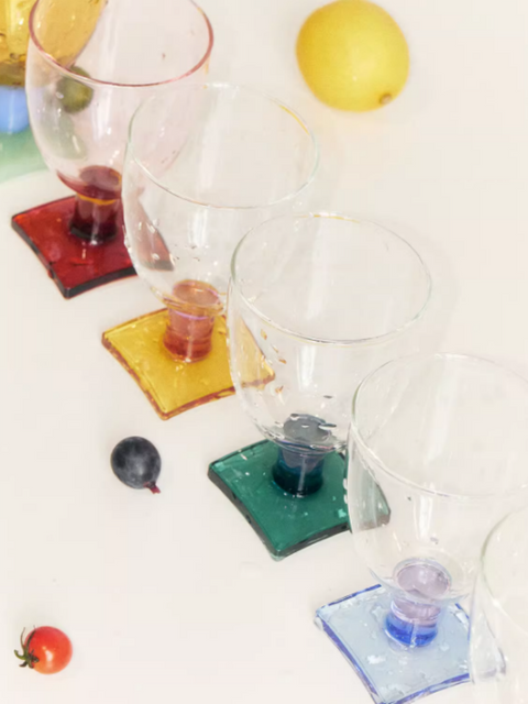 SOREMO Color-Block Glass Cup