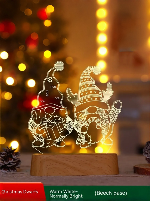 Acrylic Christmas Desk Lamp