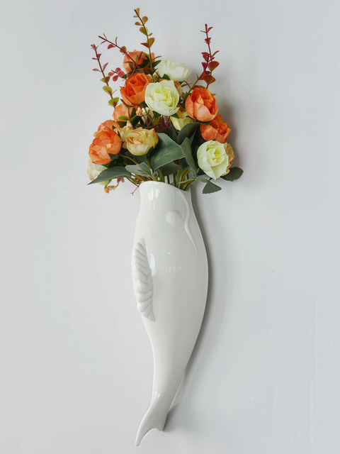 Ceramic Goldfish Wall Vase