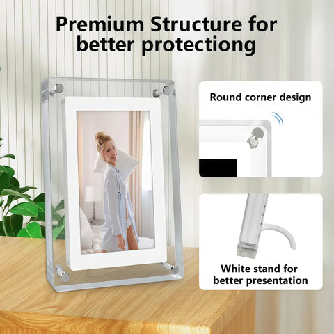 Crystal Acrylic 5" IPS Digital Photo Frame & Ad Player