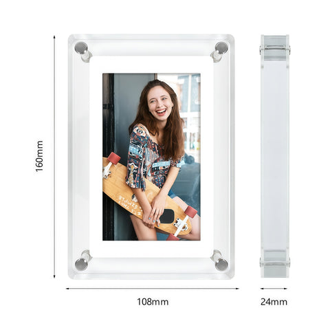 Crystal Acrylic 5" IPS Digital Photo Frame & Ad Player