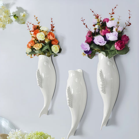 elegant goldfish wall vase with artistic charm