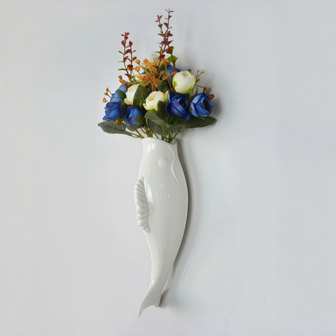 Ceramic Goldfish Wall Vase